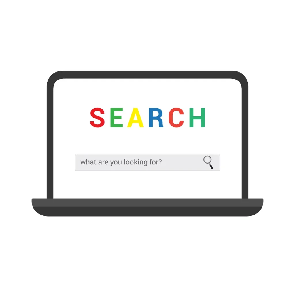Something being searched on Google