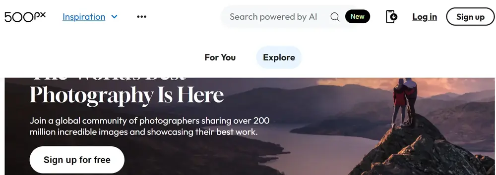 500px Website