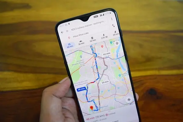 A Man Searching on Google Maps