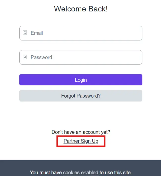 Hostinger affiliate partner sign-up