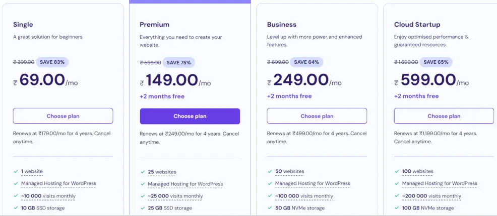 Hostinger hosting plans in 2025