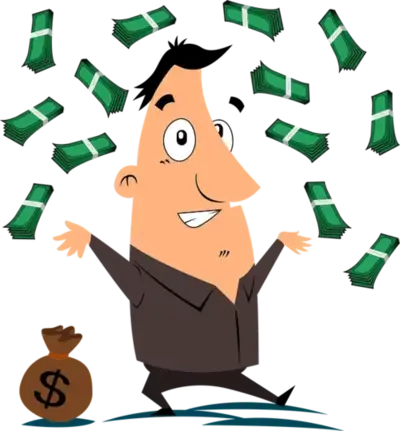 Man Enjoying with Money