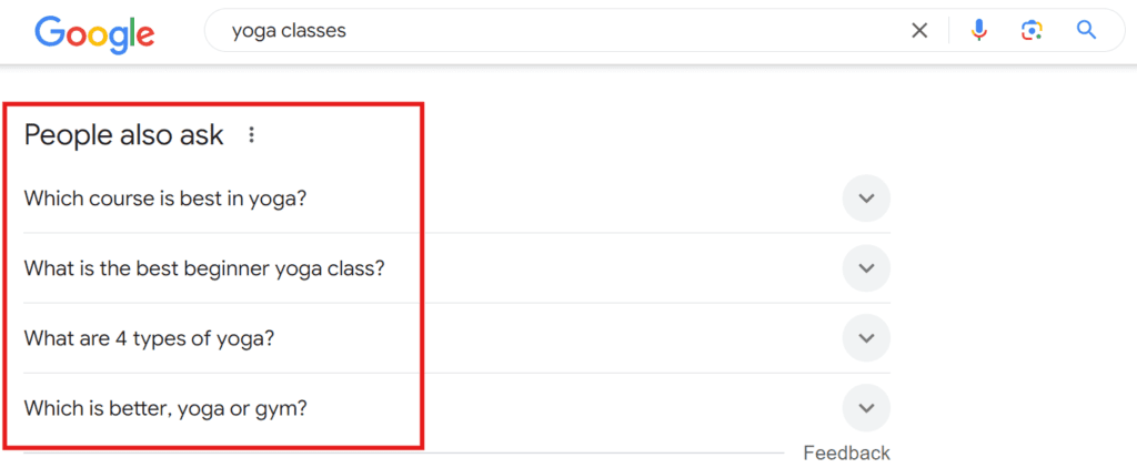 People also ask for advanced keyword research technique