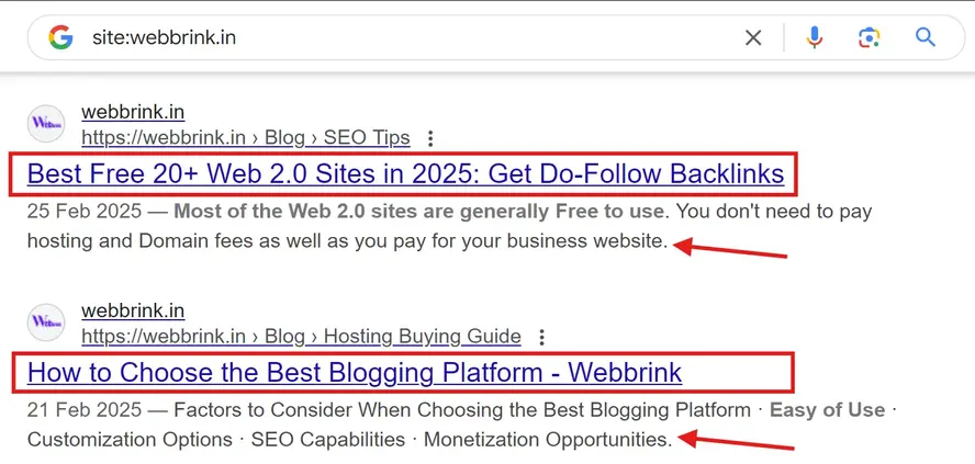 Webbrink Optimized Meta Title and Description