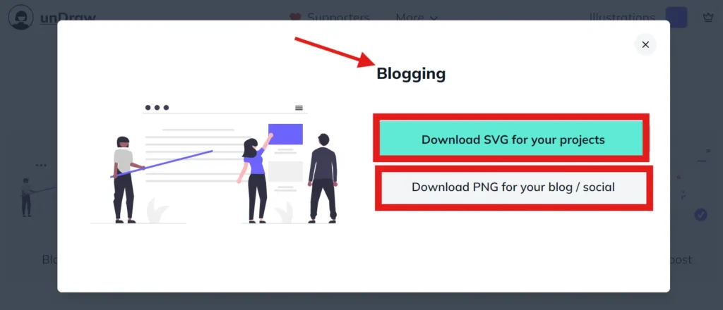 unDraw searched Blogging