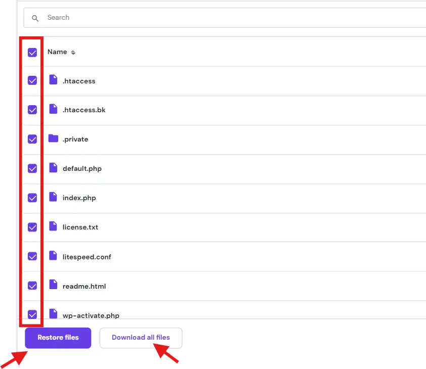 Either Restore or Download yoyr website files in Hostinger