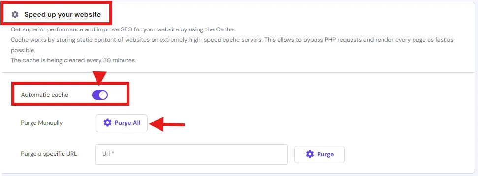 Hostinger Cache Manager